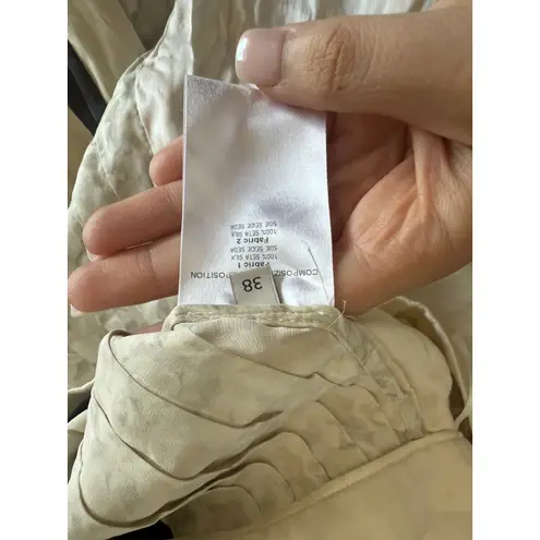 Stella McCartney Silk Pleated Skirt Cream Small Quiet Luxury Old Money Coquette