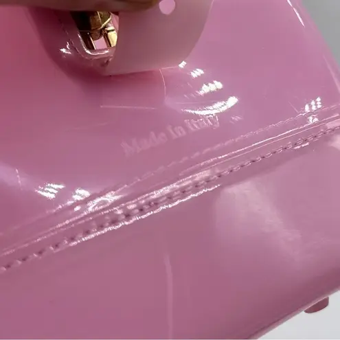Furla Authentic Candy Light Pink Handbag PVC Boston Bag Gold Hardware