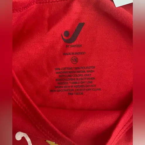 Jantzen Women’s Wine Is My Valentine Shirt White Size 1X NEW Plus Size