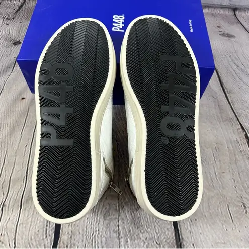 P448 Skate Mid Top Medusa Sneakers Distressed Side Zippers EU 41 (10-10.5) NEW