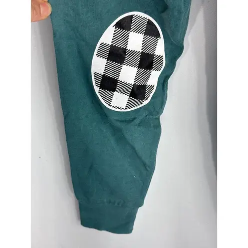 Gameday Couture "I'll Be Home" Holiday Elbow Patch Shirt Women's XXL NWOT Green