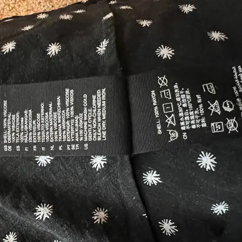 & Other Stories & Other Stories Black‎ White Floral Polka Dot Half Sleeve Fit Flare Dress Size 4