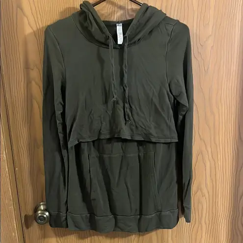Latched Mama Cloud Nursing Hoodie Olive XS Green