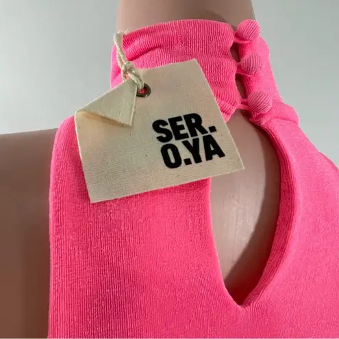 NWT SER.O.YA Retrofete Delta br Sleeveless Midi Dress in NEON Pink Size XS