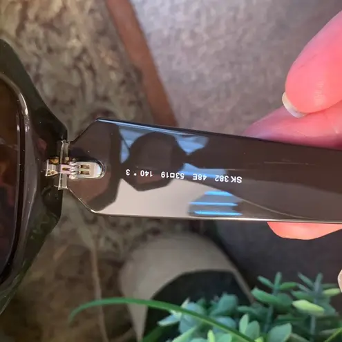 Swavorski Authentic SWAROVSKI 53mm crystals geometric square sunglasses