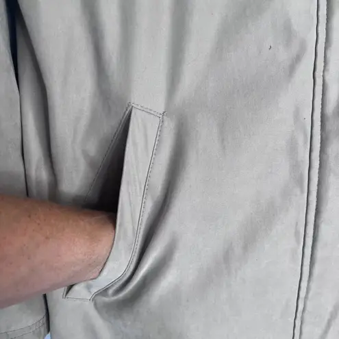 Gallery Tan Full Zip Trench Coat Size Petite Small