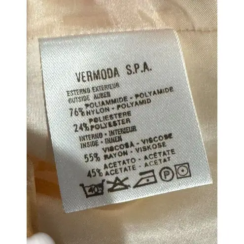 Dismero Women's Blazer Jacket Y2K Vermoda SPA Satin Lined Zipper Pocket Small Orange Size 4