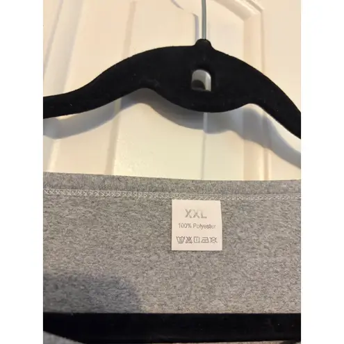 XXL Gray Tiger Graphic Long Sleeve T