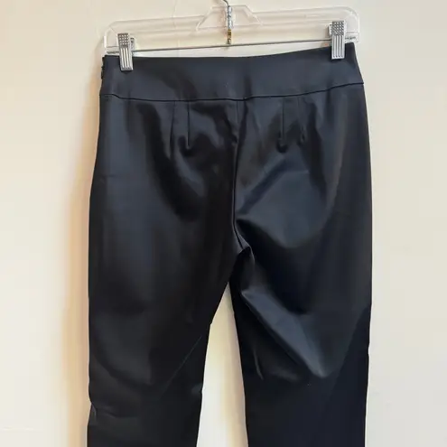 White House | Black Market  Black Satin Slim Leg Straight Womens Size 0 R Pants