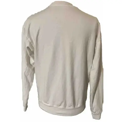 Unemployed Denim Isla Palm Sweatshirt Size Small White