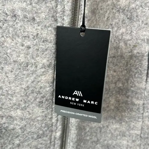 Andrew Marc Geller Assymetrical Long Coat Size M In Ivory