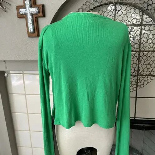 ZARA  2 piece  green knit cardigan sweater set size medium