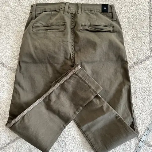NSF The Wallace Olive Green Skinny Jeans with Side Sparkle Stripe sz 24