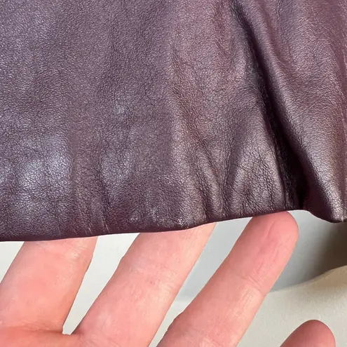 Florence Tanners Leather Jacket 11/12 Women Maroon Biker Zip Up Optional Lining Red Size undefined