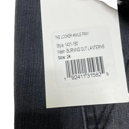 Mother Jeans The Looker Ankle Fray Jeans Burning Out Lanterns Faded Black New 24