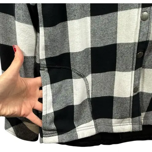 Orvis Fleece Lined Button Down Shirt Jacket Shacket Buffalo Plaid Size Medium - Image 8