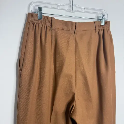 NWOT Sag Harbor Brown/Tan 100% Pure Wool Pleated Front Dress Pants Size 14 Tan