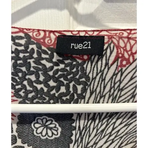 Rue 21 VTG Y2K  Long Sleeve Mesh Top Black Floral‎ Medium Whimsygoth Fairy Grunge