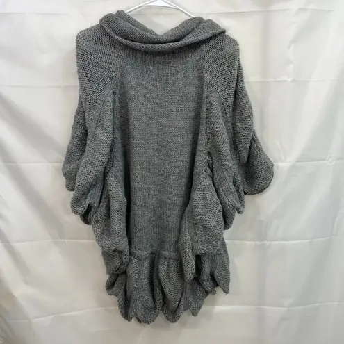 NEW La Seine women's gray cowl neck loose relaxed wool blend knit sweater large