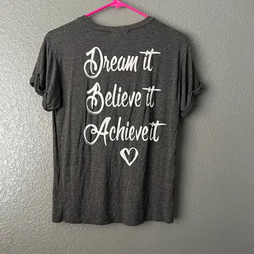 Women’s M Faith Inspirational Graphic Tee Dream Believe Achieve T