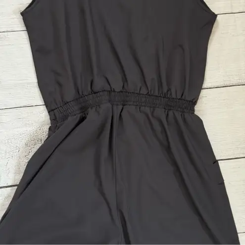 Flexure Bodywear size large dark gray tank top shorts romper