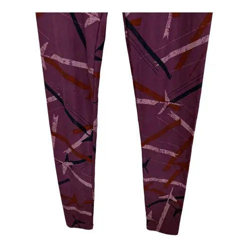 LuLaRoe  Airplane One Size OS Purple Leggings Aviation