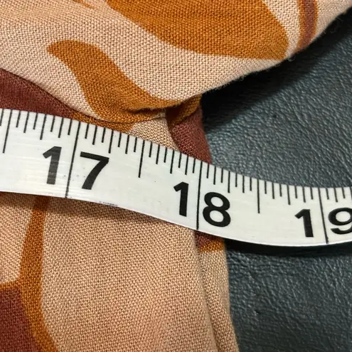 Gilli Brown and Cream Floral Blouse Size Small