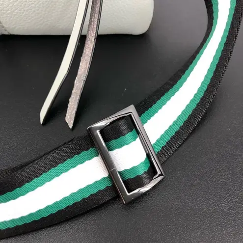 Botkier Trigger Flat Zip Crossbody Bag Detachable Nylon Strap in Soft Sage NWT