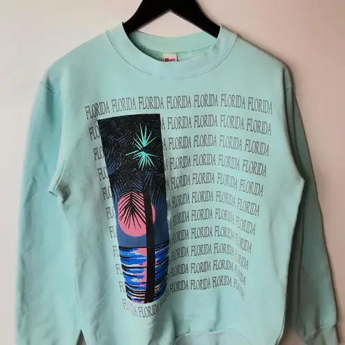 Vintage Florida Crewneck Sweatshirt Graphic 50/50 Long Sleeve Pullover Small S