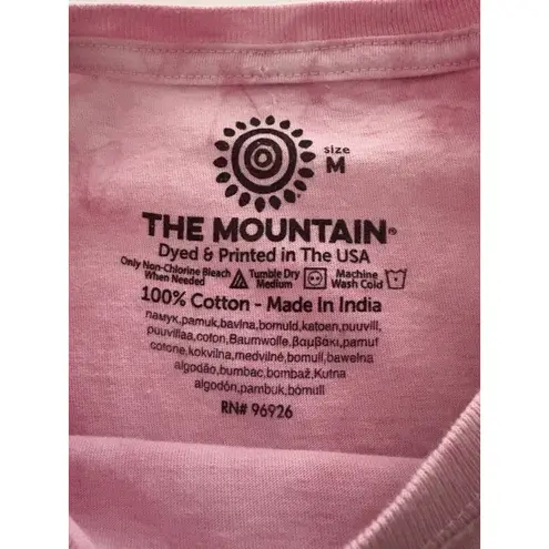 The Mountain Dragon Graphic Tshirt Size M Pink Tie Dye Fantasy Skulls Wizard