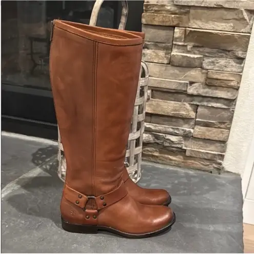 Frye  Brown Leather Over the Knee Boots