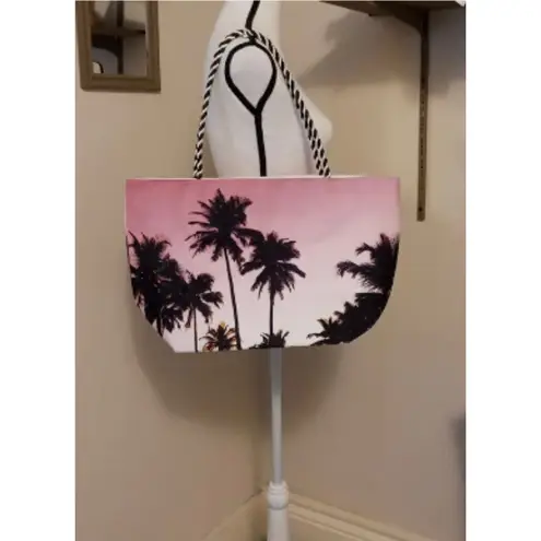 Avon Pink Palm Tree Tote Bag