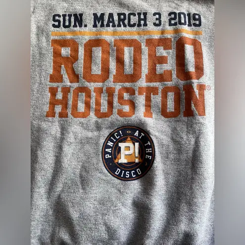 Limited Edition Panic At The Disco 2019 Rodeo Houston Hoodie Gray Size S