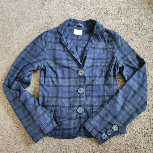 American Eagle Vintage Y2K! Navy/Black Plaid Blazer, Women's XS