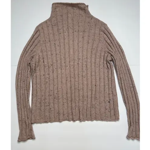 Madewell  Blush Pink Donegal Evercrest Ribbed Wool Blend Turtleneck Sweat…