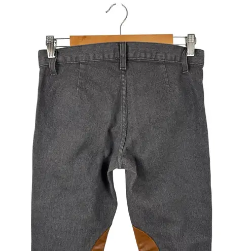 Ralph Lauren Black Label Matchstick 400 Jodhpur Jeans in Grey SZ 27 Equestrian Tan