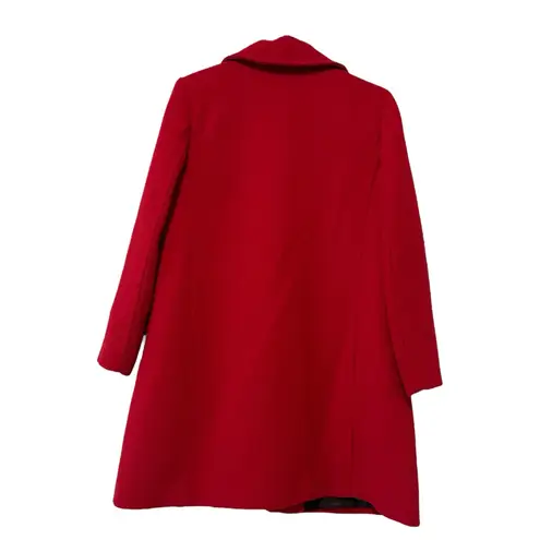 MNG Mango Women’s Red Wool Blend Coat Size M – Classic Button Down Winter Size M