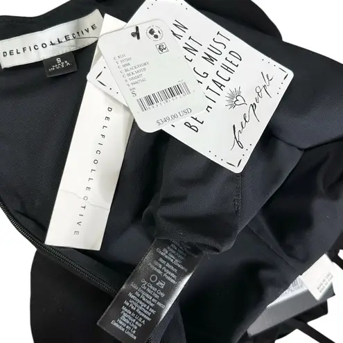 DELFI COLLECTIVE Luna Bubble Hem Mini Dress, Black/Ivory, Small Black