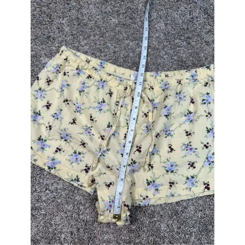 American Eagle vintage y2k  pj loungewear shorts yellow floral cotton S coquette