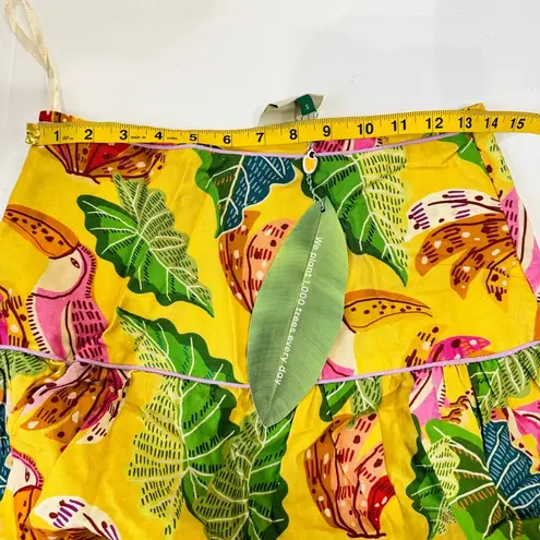 Farm Rio yellow beaks and bananas blouse skirt set