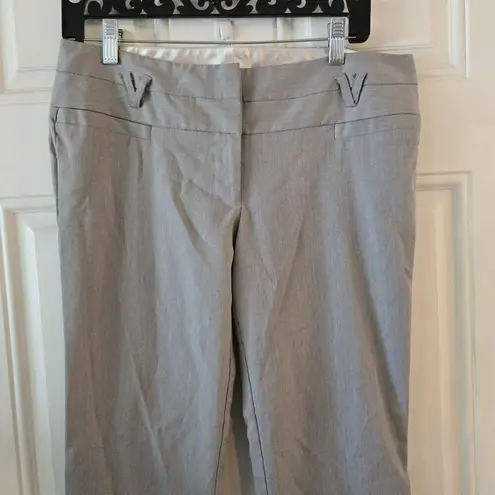 Stoosh Dress Pants Juniors Sz 7 Slacks Gray Trousers Y2K Flare Low Rise Business