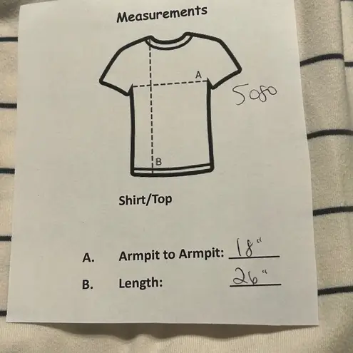 Lululemon  Athletica Striped Long Sleeve Top Crew Neck Cream Black Size 8