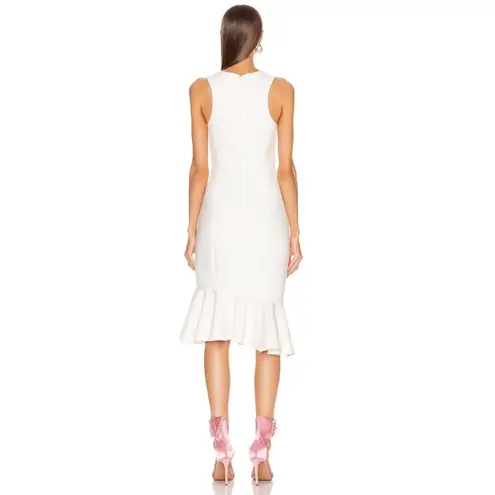 Cinq à Sept  Ruffle Angela Dress White Womens Size 6