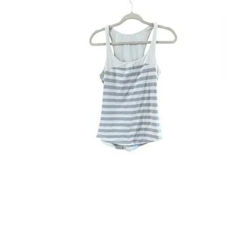 Lululemon  Run First Base Small Green White Striped Tank - Image 2