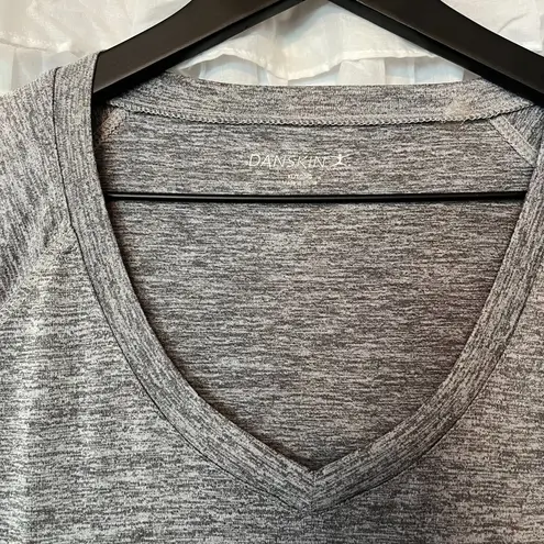 Danskin  Performance Heather Gray V Neck Shirt - Size XL