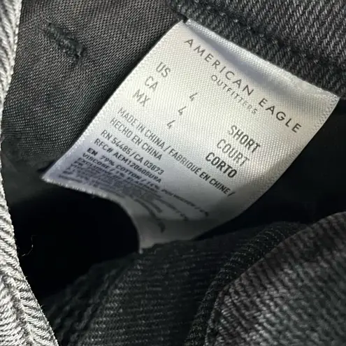 American Eagle  Outfitters • Washed Black Curvy Mom Jeans