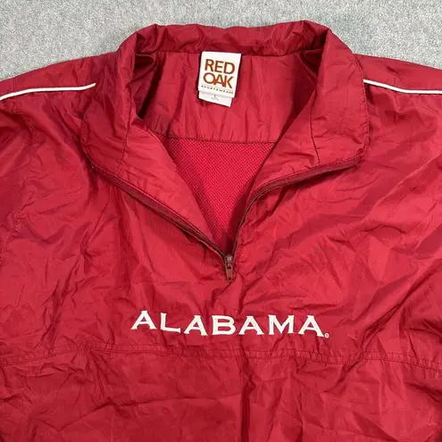 Alabama Crimson Tide Red Oak Sportswear 1/4 Zip Pullover Windbreaker Size Large - Image 2