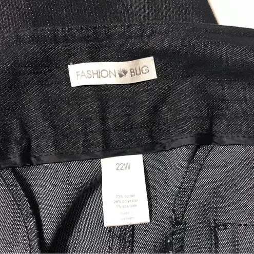 Fashion Bug dark wash blue trouser pants women size 22W - 1% spandex