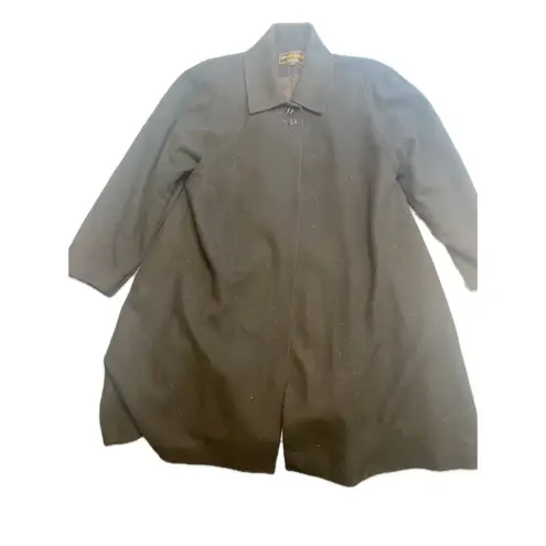 Kristen Blake Black Wool Blend Coat Women's Size L Button Front Size L