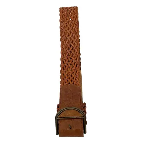 Axe Mode brown woven braided leather belt 32